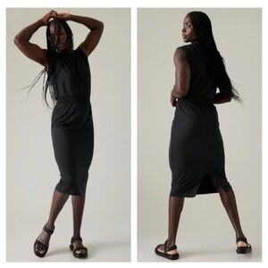ATHLETA Santorini Cinch Dress in Black - S